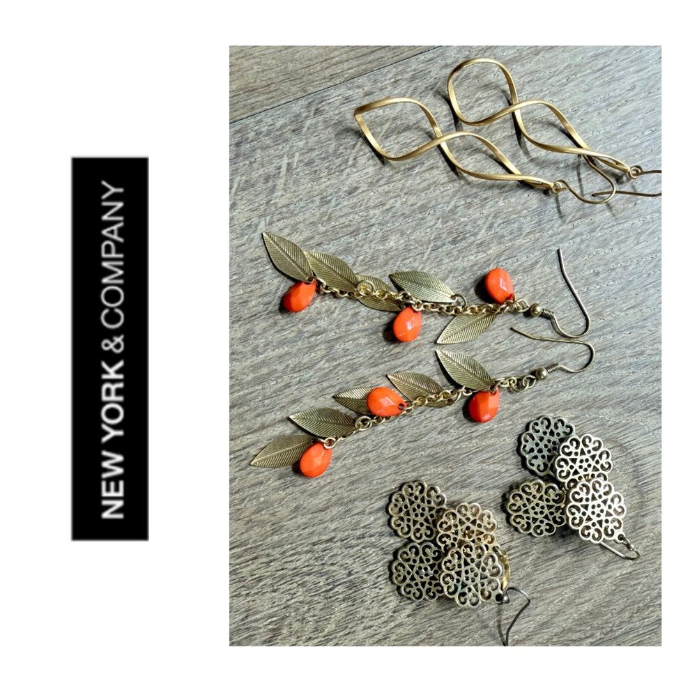 Vintage Gold Tone Chandelier Earrings